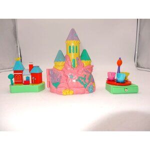 Polly Pocket‎ Disney Magic Kingdom Castle Tea Cup Ride Castle Train Station